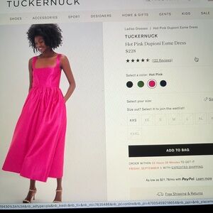 Tuckernuck Vibrant Pink Midi Dress